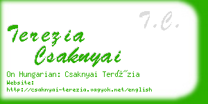 terezia csaknyai business card